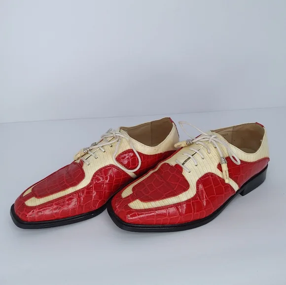 Shoes | Rossini White And Red Aligator Pattern Leather Shoes  display picture 2